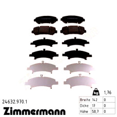 Передние тормозные колодки 246329701 Otto Zimmermann rd:z
