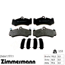 Передние тормозные колодки 246411771 Otto Zimmermann