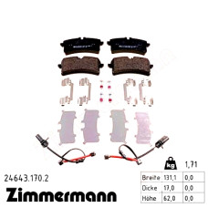 Задние тормозные колодки 246431702 Otto Zimmermann