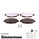 Передние тормозные колодки 246609801 Otto Zimmermann rd:z