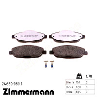 Передние тормозные колодки 246609801 Otto Zimmermann rd:z