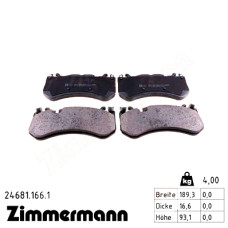 Передние тормозные колодки 246811661 Otto Zimmermann