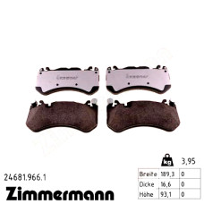 Передние тормозные колодки 246819661 Otto Zimmermann rd:z