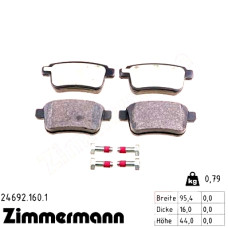Задние тормозные колодки 246921601 Otto Zimmermann