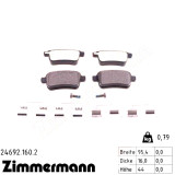 Задние тормозные колодки 246921602 Otto Zimmermann