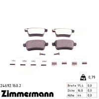Задние тормозные колодки 246921602 Otto Zimmermann