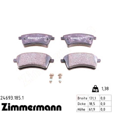 Передние тормозные колодки 246931851 Otto Zimmermann