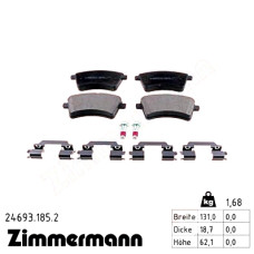 Передние тормозные колодки 246931852 Otto Zimmermann