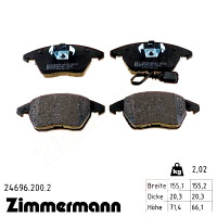 Передние тормозные колодки 246962002 Otto Zimmermann