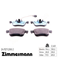 Передние тормозные колодки 247272002 Otto Zimmermann