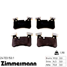 Задние тормозные колодки 247331501 Otto Zimmermann