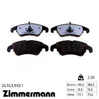 Передние тормозные колодки 247439901 Otto Zimmermann rd:z