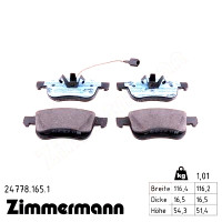 Передние тормозные колодки 247781651 Otto Zimmermann