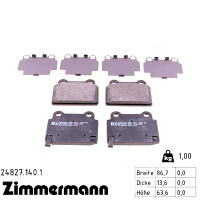 Задні гальмівні колодки 248271401 Otto Zimmermann