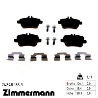 Задние тормозные колодки 248481853 Otto Zimmermann