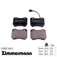 Передние тормозные колодки 248521602 Otto Zimmermann