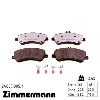 Передние тормозные колодки 248679051 Otto Zimmermann rd:z