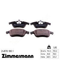 Передние тормозные колодки 248701801 Otto Zimmermann