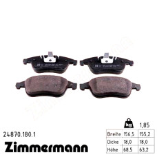 Передние тормозные колодки 248701801 Otto Zimmermann