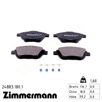 Передние тормозные колодки 248831801 Otto Zimmermann