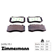 Передні гальмівні колодки 249761751 Otto Zimmermann