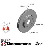Передний тормозной диск 282x27 250131520 Otto Zimmermann CoatZ
