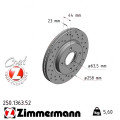 Спортивний передній гальмівний диск з перфорацією 258x23 Zimmermann Sport Z