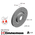 Спортивний передній гальмівний диск з перфорацією 320x25 Zimmermann Sport Z