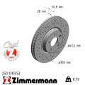 Спортивний передній гальмівний диск з перфорацією 300x28 Zimmermann Sport Z