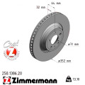 Передній гальмівний диск 352x32 Zimmermann CoatZ