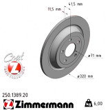Задній гальмівний диск 318x11,5 250138920 Otto Zimmermann CoatZ
