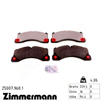 Передние тормозные колодки 250079681 Otto Zimmermann rd:z