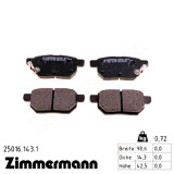 Задние тормозные колодки 250161431 Otto Zimmermann