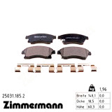 Передние тормозные колодки 250311852 Otto Zimmermann