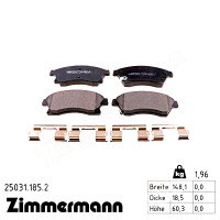 Передние тормозные колодки 250311852 Otto Zimmermann