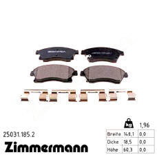 Передние тормозные колодки 250311852 Otto Zimmermann