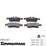 Задние тормозные колодки 250541501 Otto Zimmermann