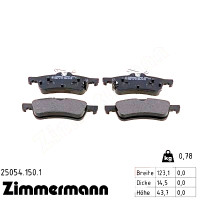 Задние тормозные колодки 250541501 Otto Zimmermann