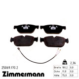 Передние тормозные колодки 250691702 Otto Zimmermann