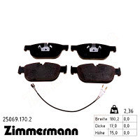 Передние тормозные колодки 250691702 Otto Zimmermann