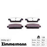 Задние тормозные колодки 250961651 Otto Zimmermann