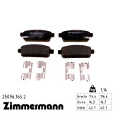 Задние тормозные колодки 250961652 Otto Zimmermann