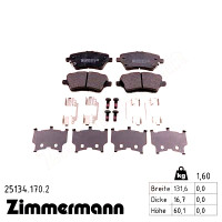 Передние тормозные колодки 251341702 Otto Zimmermann