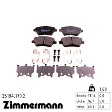 Передние тормозные колодки 251341702 Otto Zimmermann