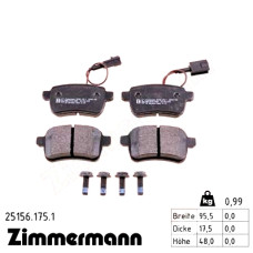 Задние тормозные колодки 251561751 Otto Zimmermann
