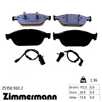Передние тормозные колодки 251589002 Otto Zimmermann