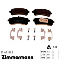 Задні гальмівні колодки 251631852 Otto Zimmermann