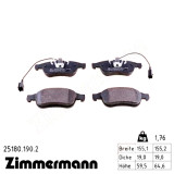 Передние тормозные колодки 251801902 Otto Zimmermann