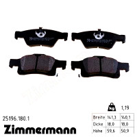 Задние тормозные колодки 251961801 Otto Zimmermann