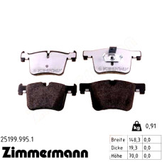 Передние тормозные колодки 251999951 Otto Zimmermann rd:z